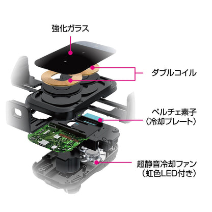 Kashimura Cooling Function Automatic Opening Wireless Charging Holder Suction Mount KW51