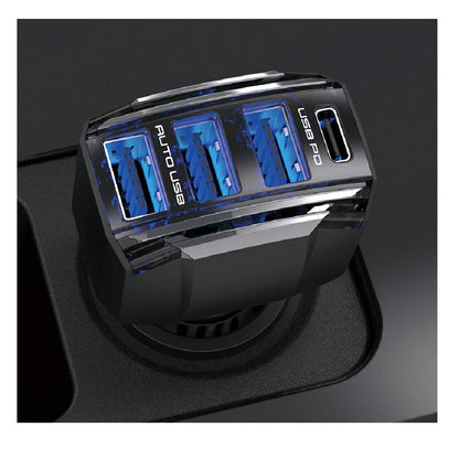 カシムラ DC／USB 4ポート49W PD20W 自動判定 DC052