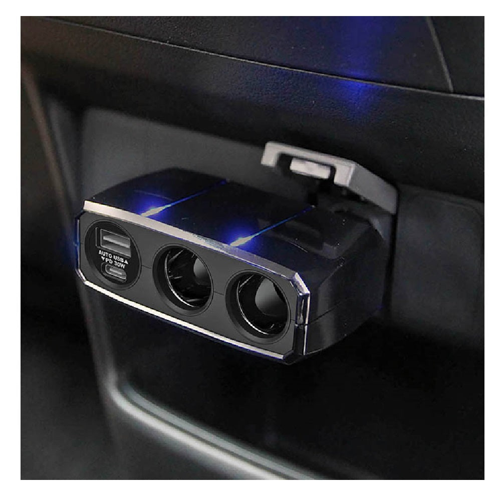Kashimura 2-Outlet Direct Socket PD30W/Reversible USB Auto Detection KX246