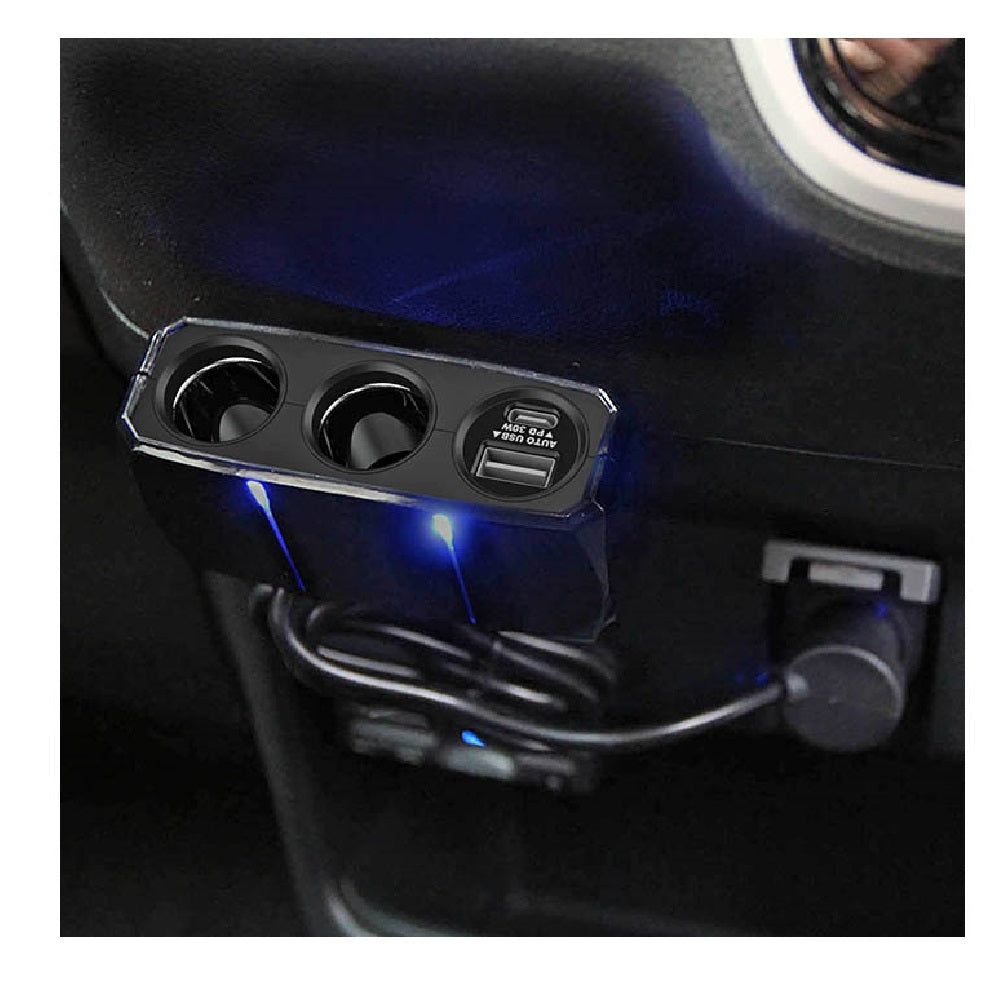 Kashimura 2-Outlet Separate Socket PD30W/Reversible USB Auto Detection KX247