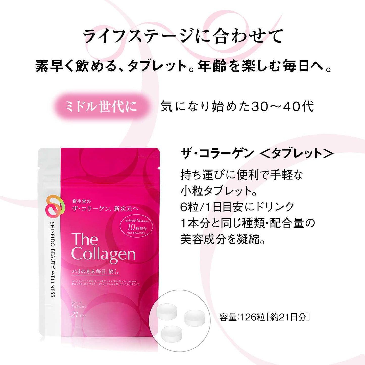 Shiseido The Collagen Tablets (126 tablets, 21-day supply)