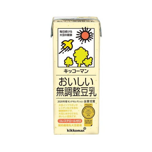 Kikkoman Delicious Unadjusted Soy Milk 200ml