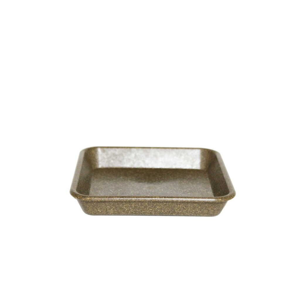 welzo Momikku Square Plate Brown 12