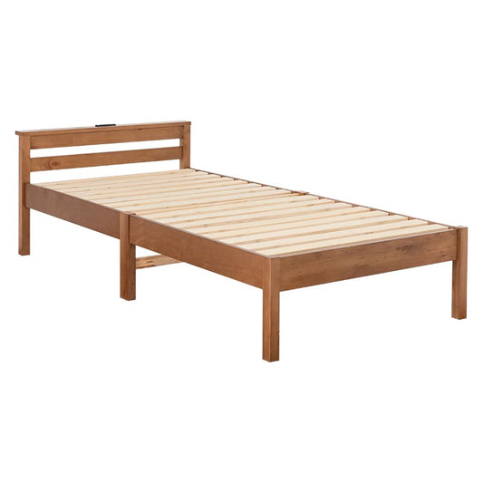 Easy Assembly Bed with Headboard (Single) MB-5150S-LBR