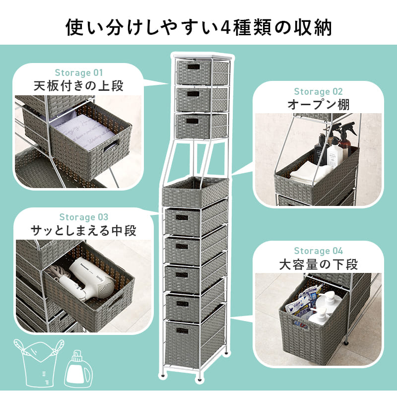 Laundry Chest Width 20cm RAN-2460GY
