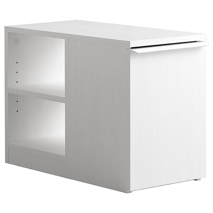 Side Table with Trash Bin NotT DB-3065 White
