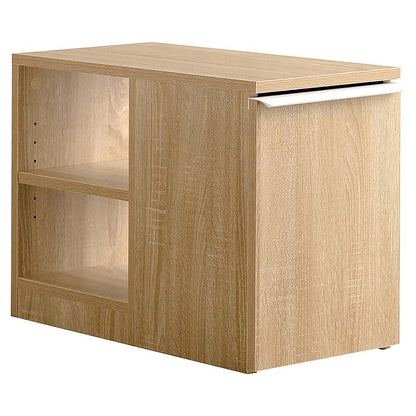 Side Table with Trash Bin NotT DB-3065 Natural
