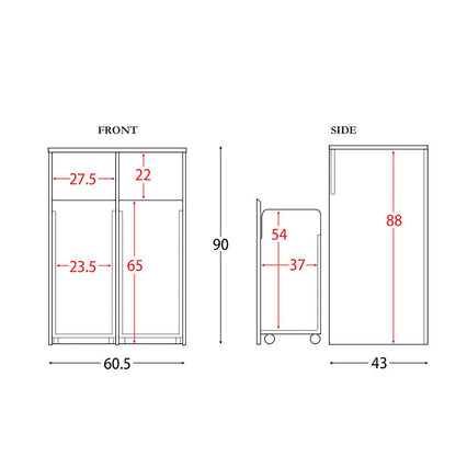 Separated Caster Dust Box DB-F2100 NT (Assembly Required)