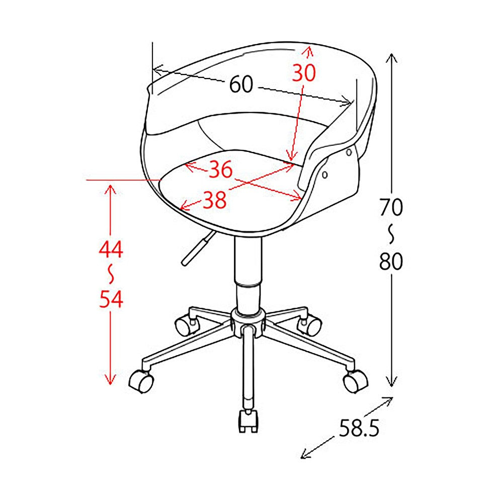 Gracia Work Chair CH-J1900 BR