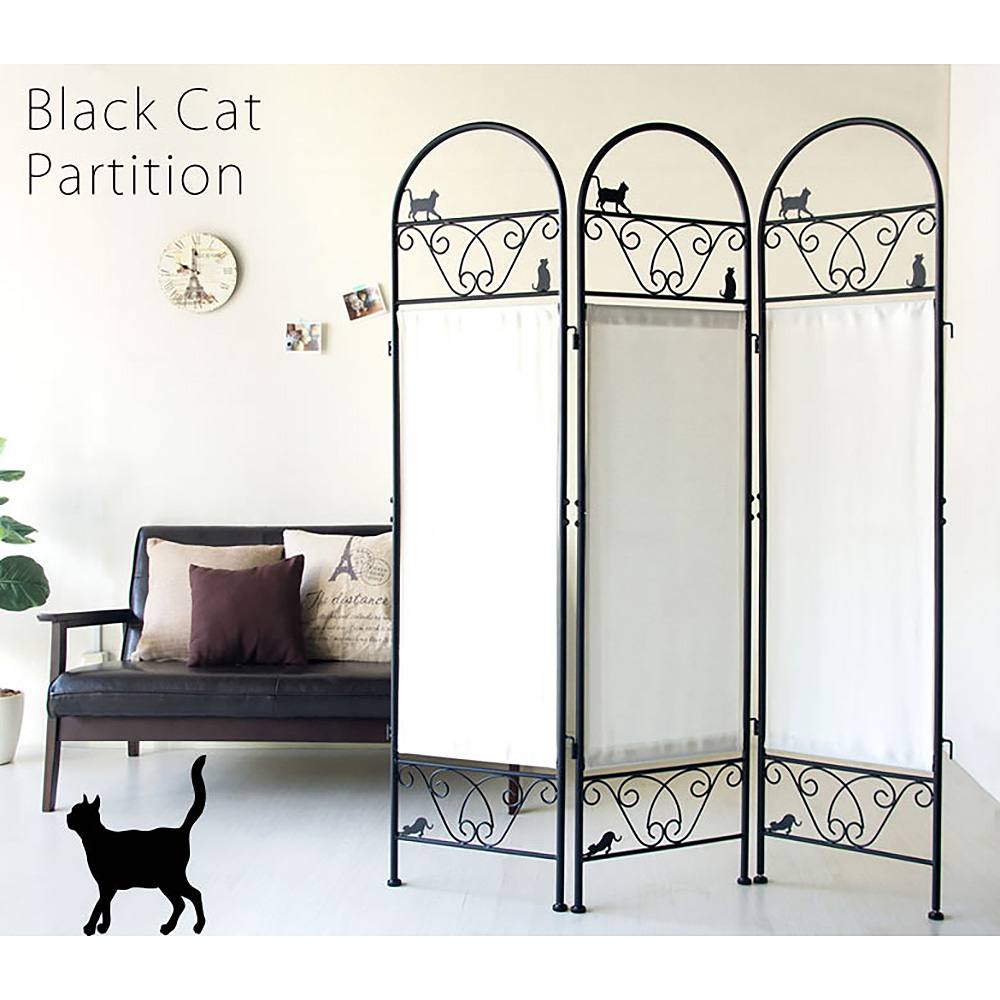 Cat Partition 3-Panel SK-2828 BK
