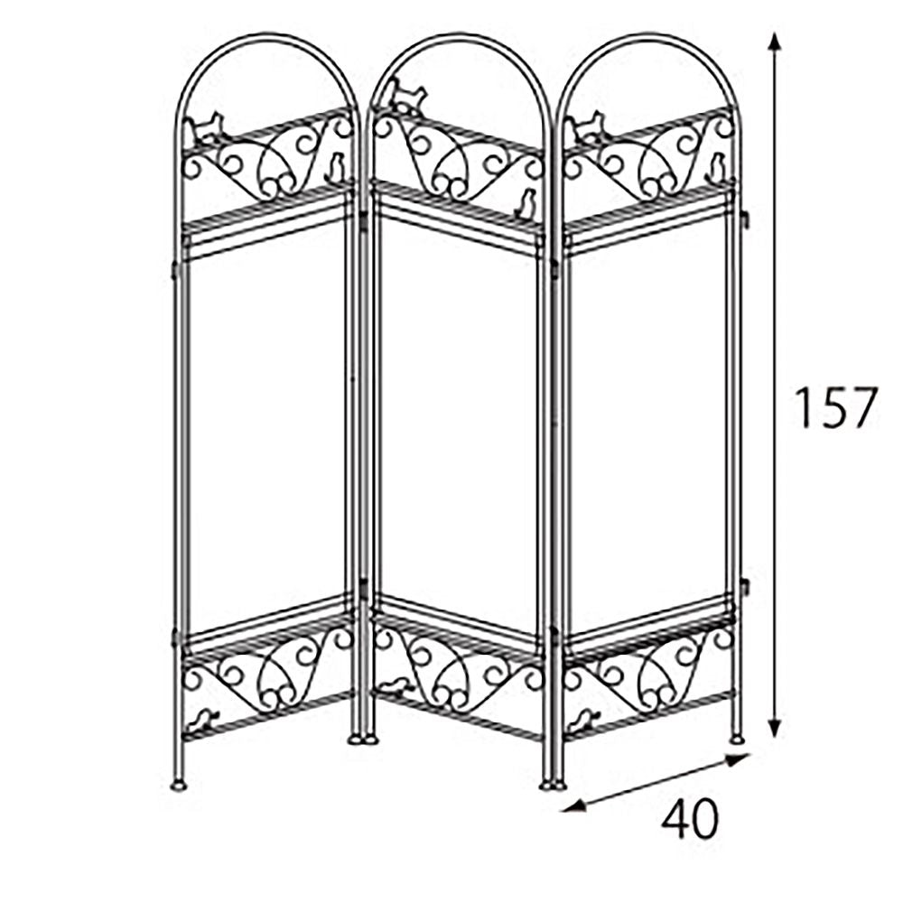Cat Partition 3-Panel SK-2828 BK