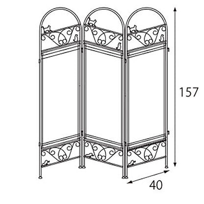 Cat Partition 3-Panel SK-2828 BK
