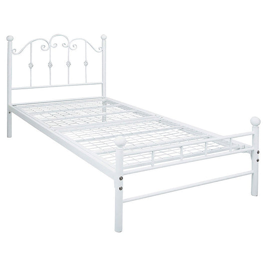 Iron Bed Single BSK-905SS WH (Assembly Required)