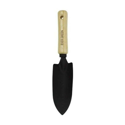 Daisin Wooden Handle Transplanting Trowel Black