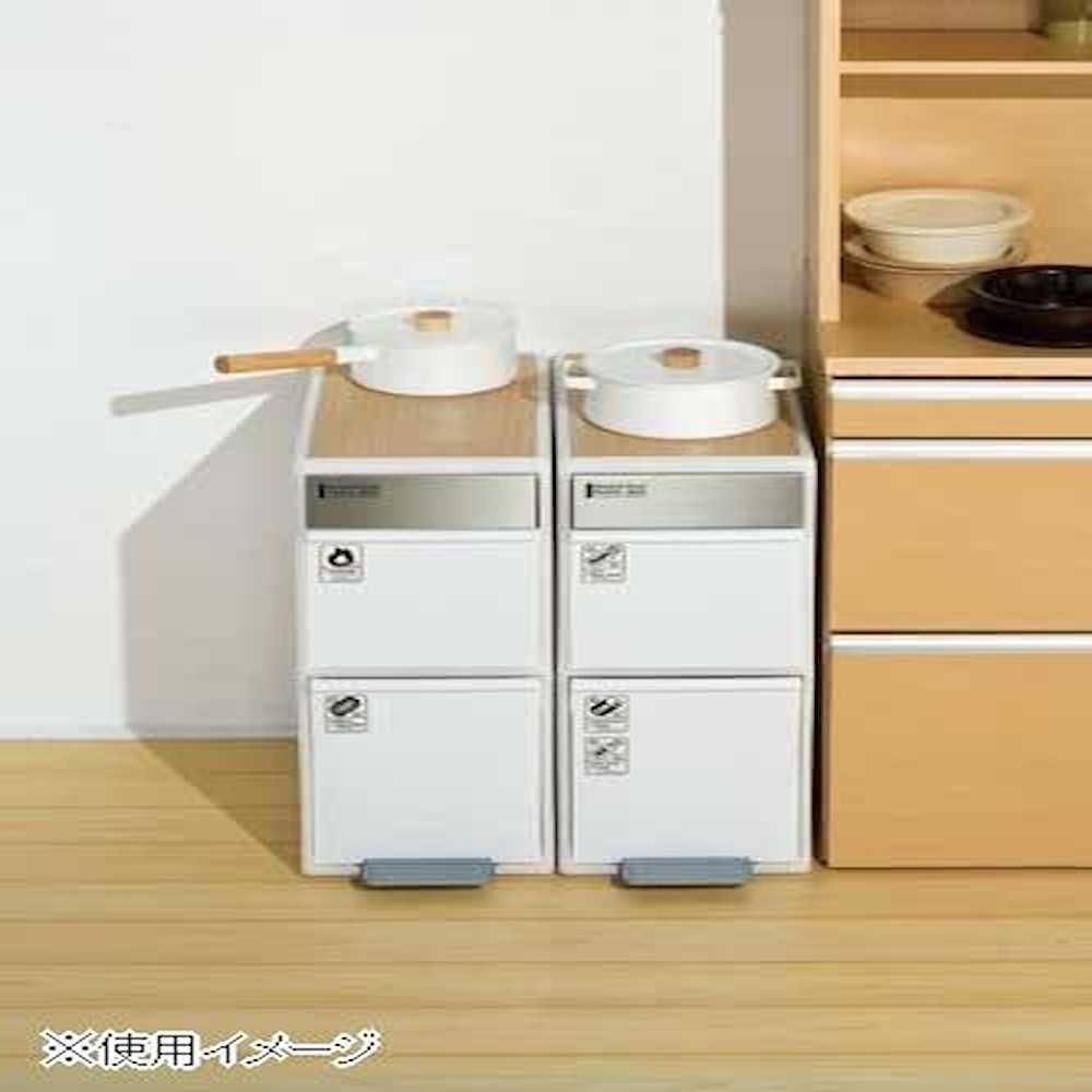 2-Tier Sortable Swing Station with Wood Top White
