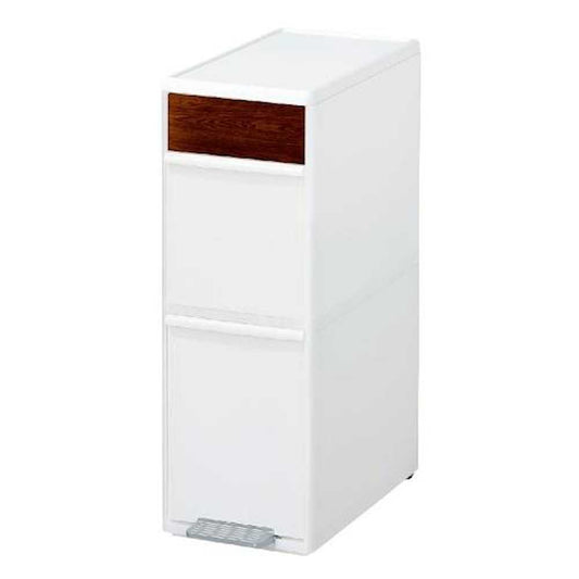 2-Tier Sortable Swing Station (Wood Grain Panel) White