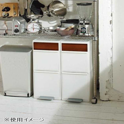 2-Tier Sortable Swing Station (Wood Grain Panel) White