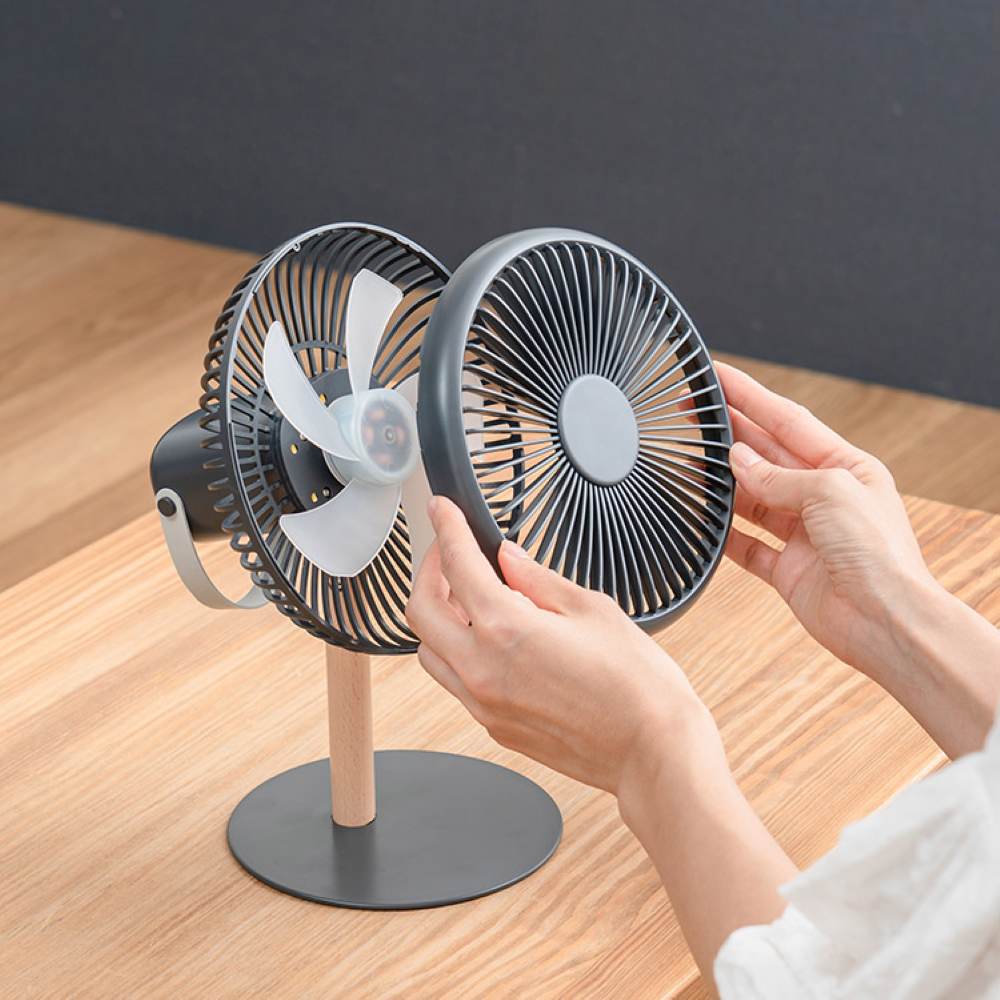 Mini Living Fan with LED Light Gray PBAF003-DG