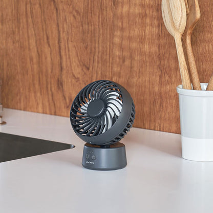 Mini Desk Fan with Oscillation Function Dark Gray PBAF005-DG