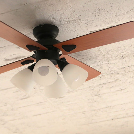 Ceiling Fan with 4 Lights Black BIG-101-BK