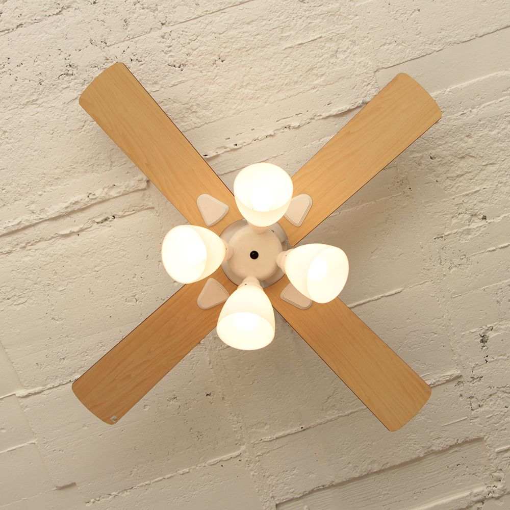 Ceiling Fan with 4 Lights White BIG-101-BK