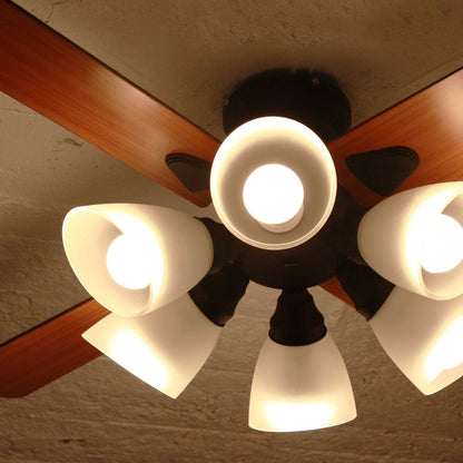 Ceiling Fan with 6 Lights Black BIG-102-BK