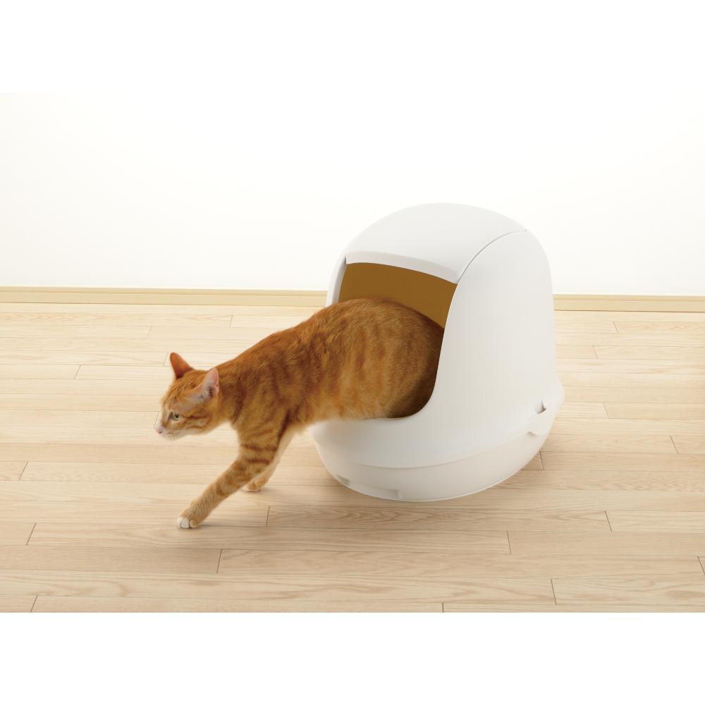 Lapure Cat Litter Box with Hood White