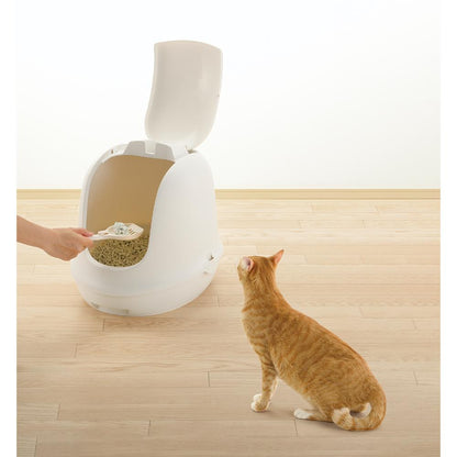 Lapure Cat Litter Box with Hood White