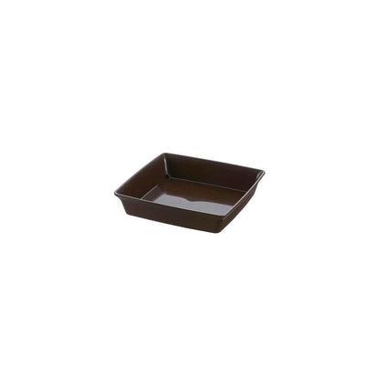 Richell Fore Square Plate Dark Brown