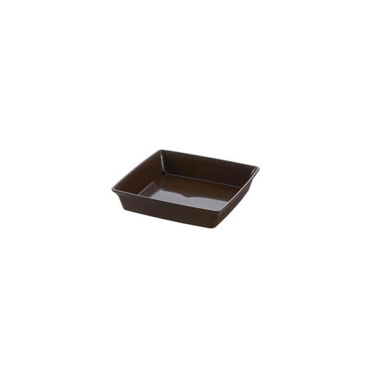 Richell Fore Square Plate Dark Brown