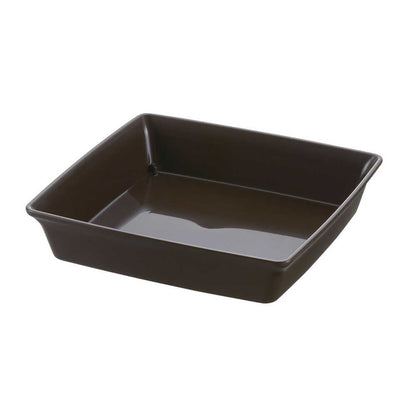 Richell Fore Square Plate Dark Brown