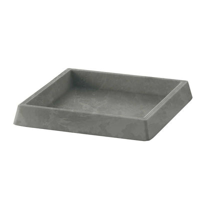 Richell Botani Square Plate Light Gray