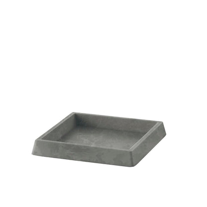 Richell Botani Square Plate Light Gray