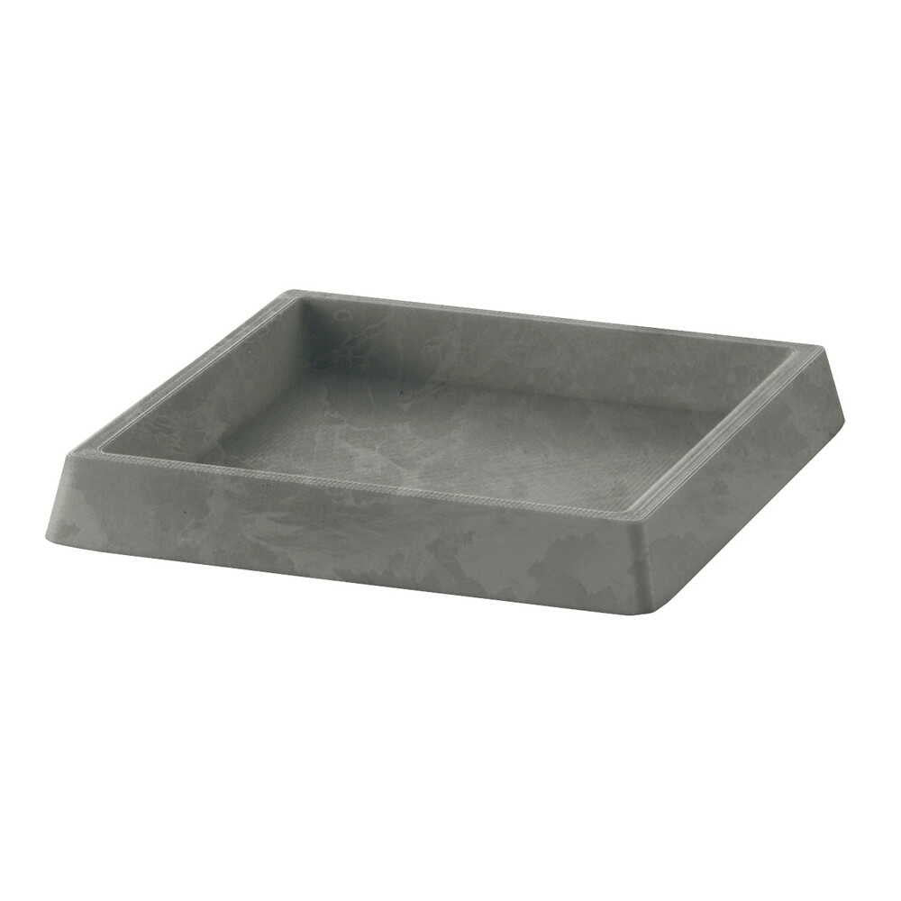 Richell Botani Square Plate Light Gray