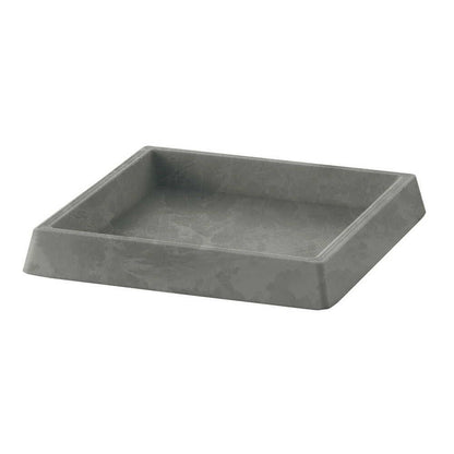 Richell Botani Square Plate Light Gray