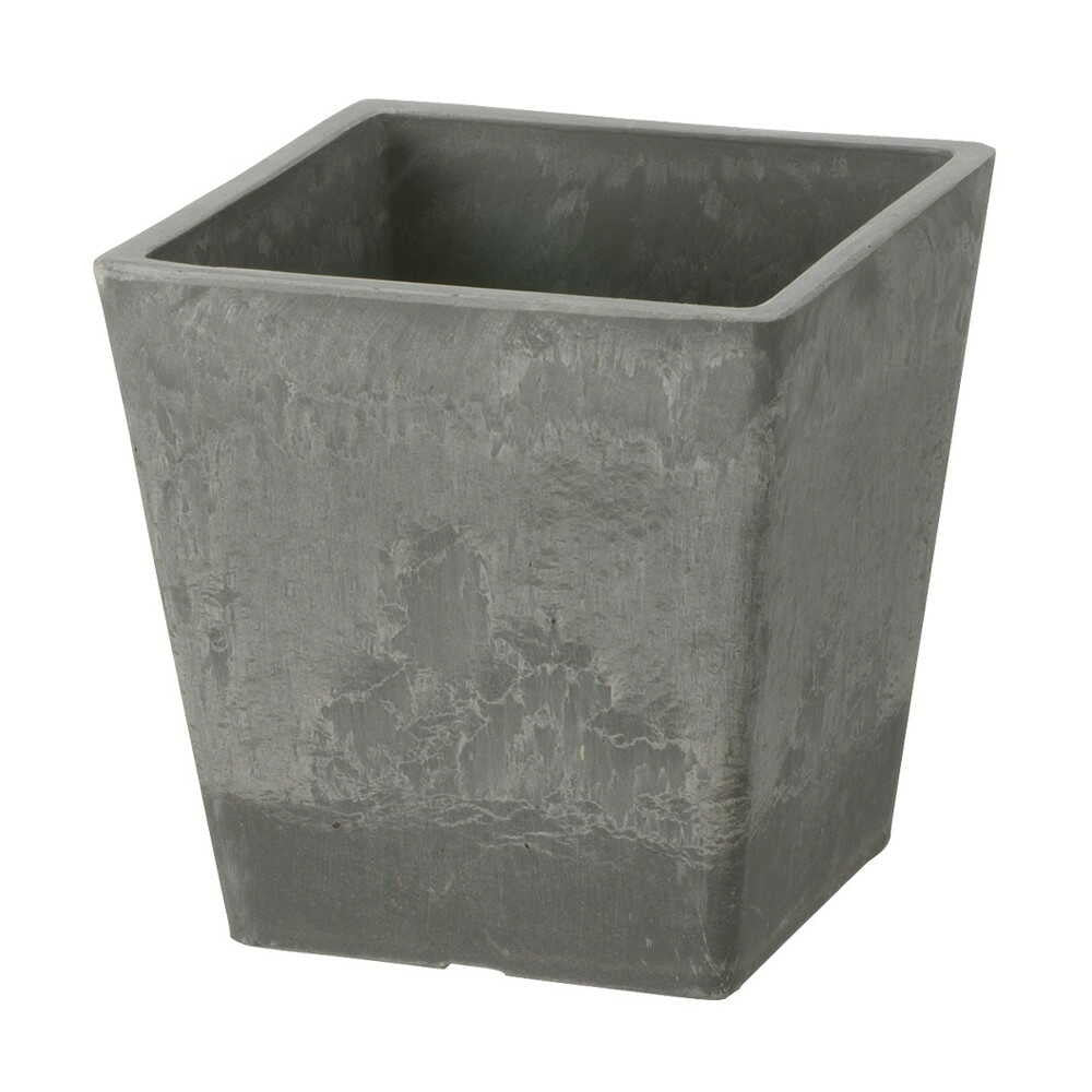 Richell Botani Square Pot Light Gray