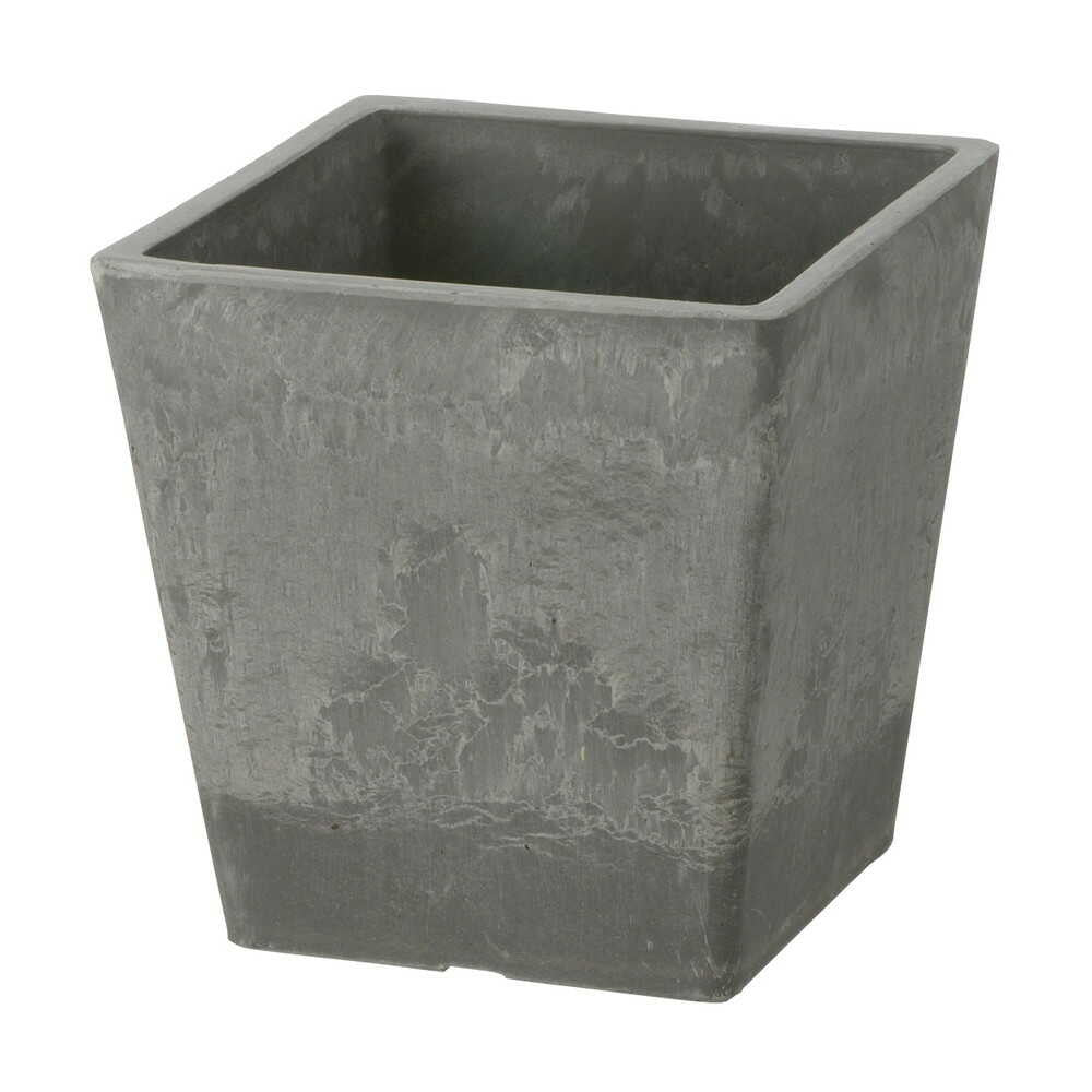 Richell Botani Square Pot Light Gray