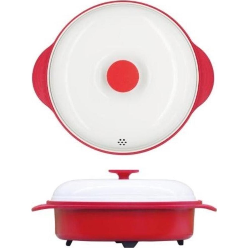 TKSM-34 TO-PLAN Deep Microwave Kale Grill with Steaming Plate
