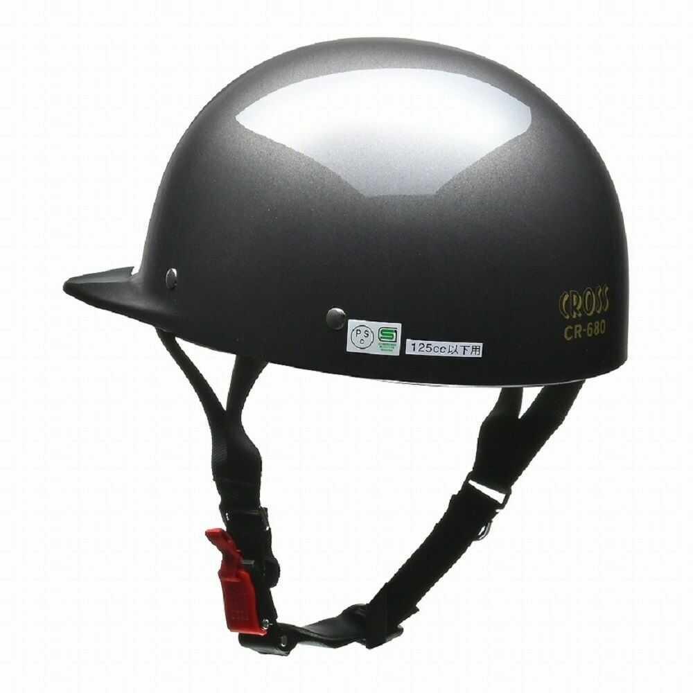 Lead Industry CROSS Half Helmet Gun Metallic CR680 GM