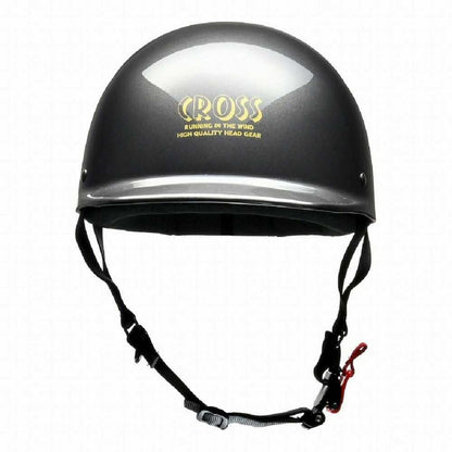 Lead Industry CROSS Half Helmet Gun Metallic CR680 GM