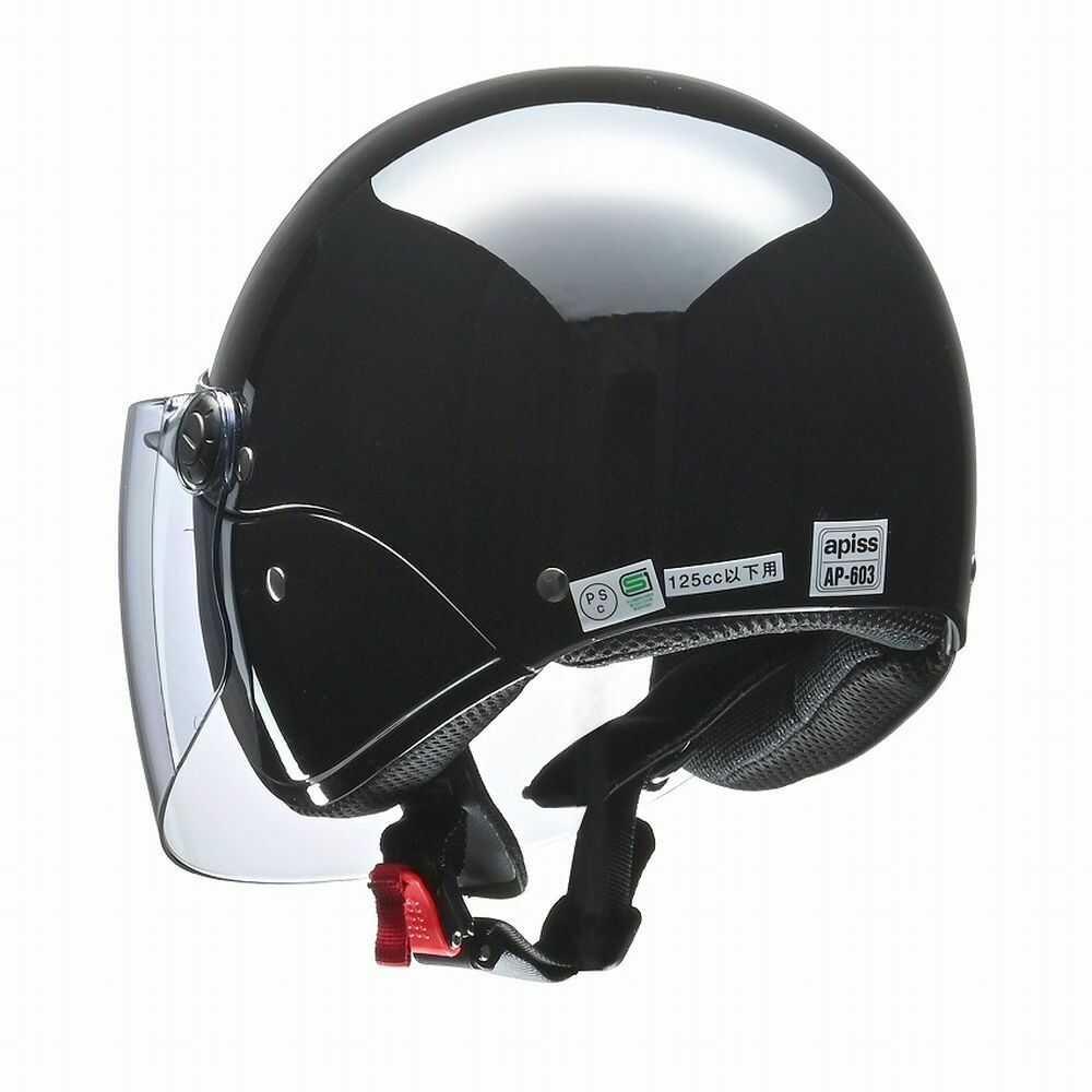 Lead Industry apiss Semi-Jet Helmet Black AP603 BK