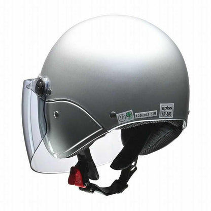 Lead Industry apiss Semi-Jet Helmet Silver AP603 SI