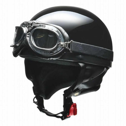 Lead Industry CROSS Vintage Helmet Black Metallic CR750 BK