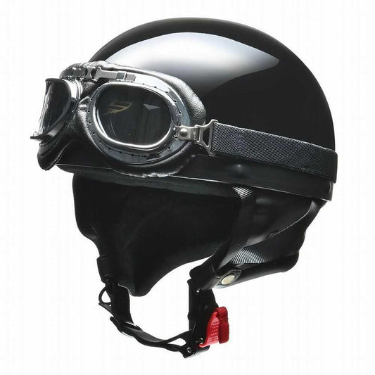 Lead Industry CROSS Vintage Helmet Black Metallic CR750 BK