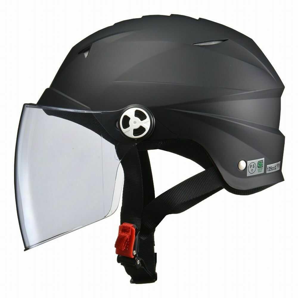 Lead Industry Half Helmet with Shield Matte Black RE41 MATBK LL