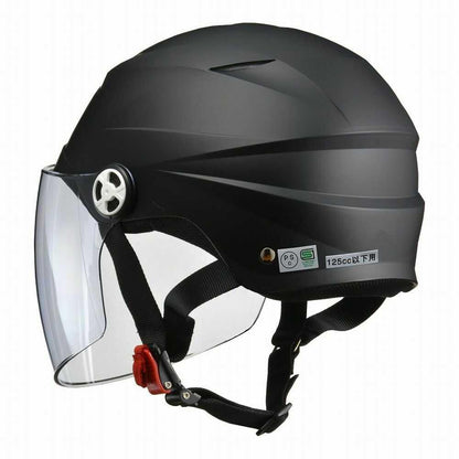 Lead Industry Half Helmet with Shield Matte Black RE41 MATBK LL