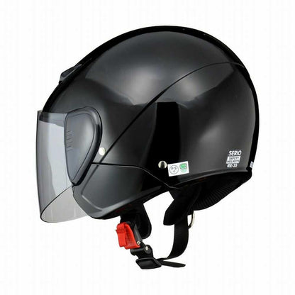 Lead Industry SERIO Semi-Jet Helmet Black RE35 BK