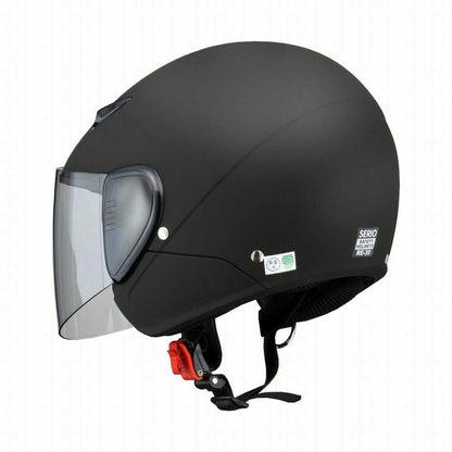 Lead Industry SERIO Semi-Jet Helmet Half Matte Black RE35 MATBK
