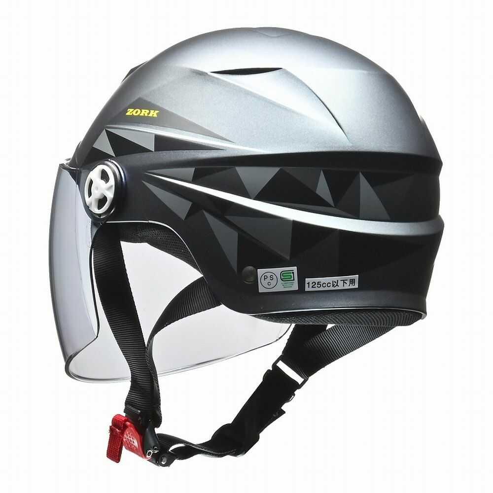 Lead Industry ZORK Half Helmet with Shield Smoky Silver ZORKSMSI