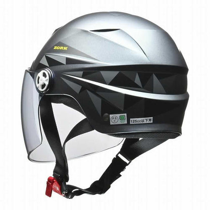 Lead Industry ZORK Half Helmet with Shield Smoky Silver ZORKSMSI